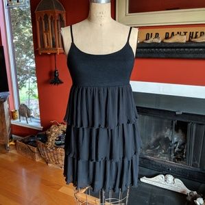 ModCloth Tiered Black Flapper Dress